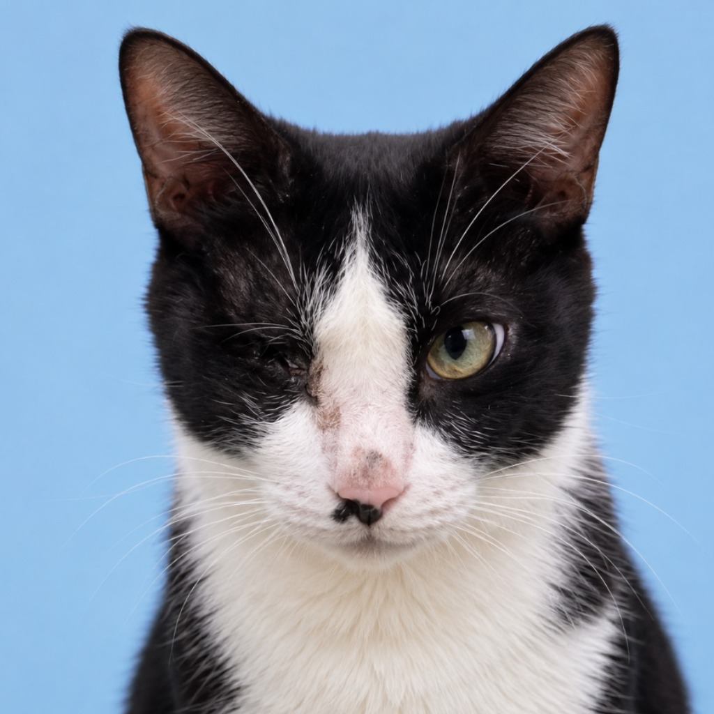 Black adult male mixed-breed cat, Medium, shelter no. …3-01