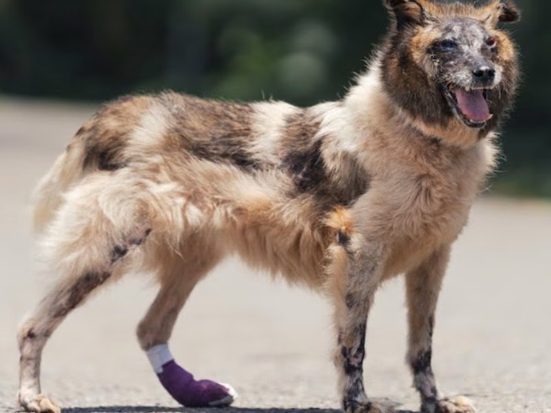 Calico adult male mixed-breed dog, Medium, shelter no. …0205