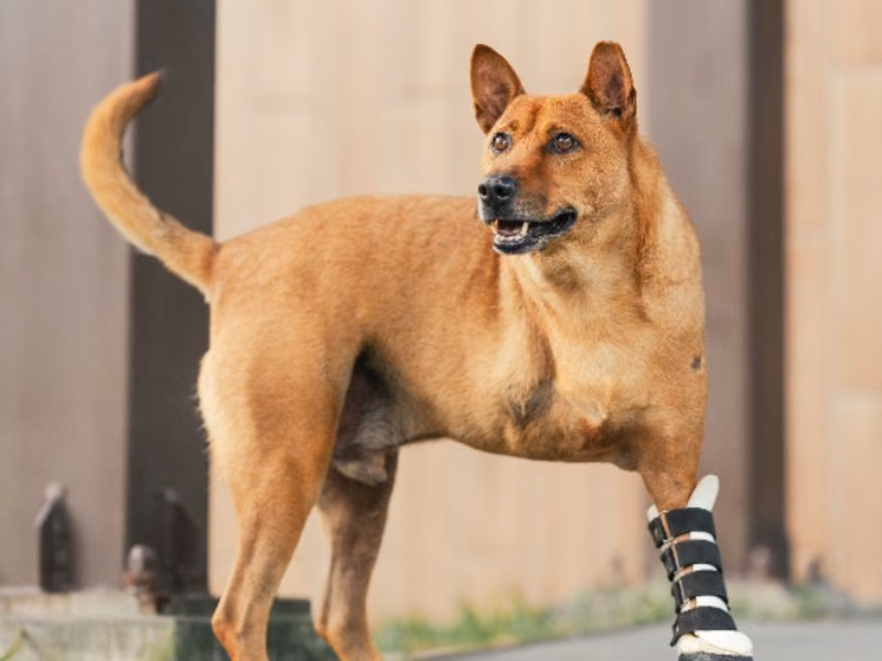 Tan adult male mixed-breed dog, Large, shelter no. …8001