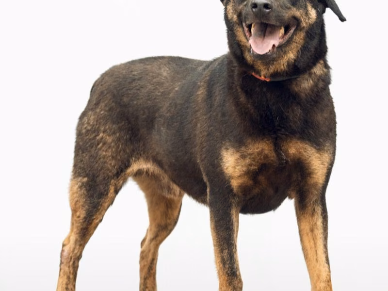 Black-and-brown adult male mixed-breed dog, Large, shelter no. …3001