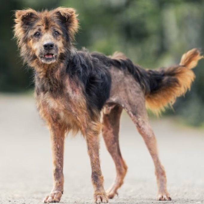 Black-and-tan adult male mixed-breed dog, Medium, shelter no. …1406